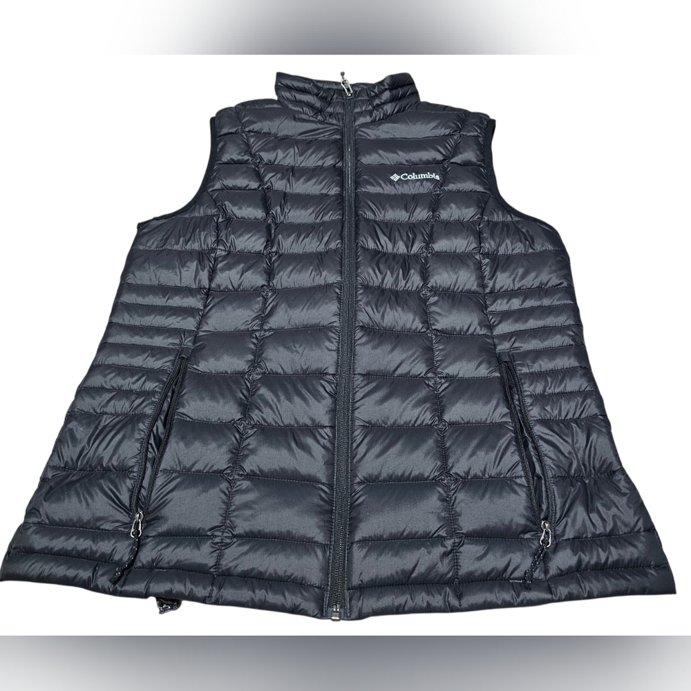 Columbia Black Men's Voodoo Falls 590 Turbodown Vest In Large OmniHeat, Like New